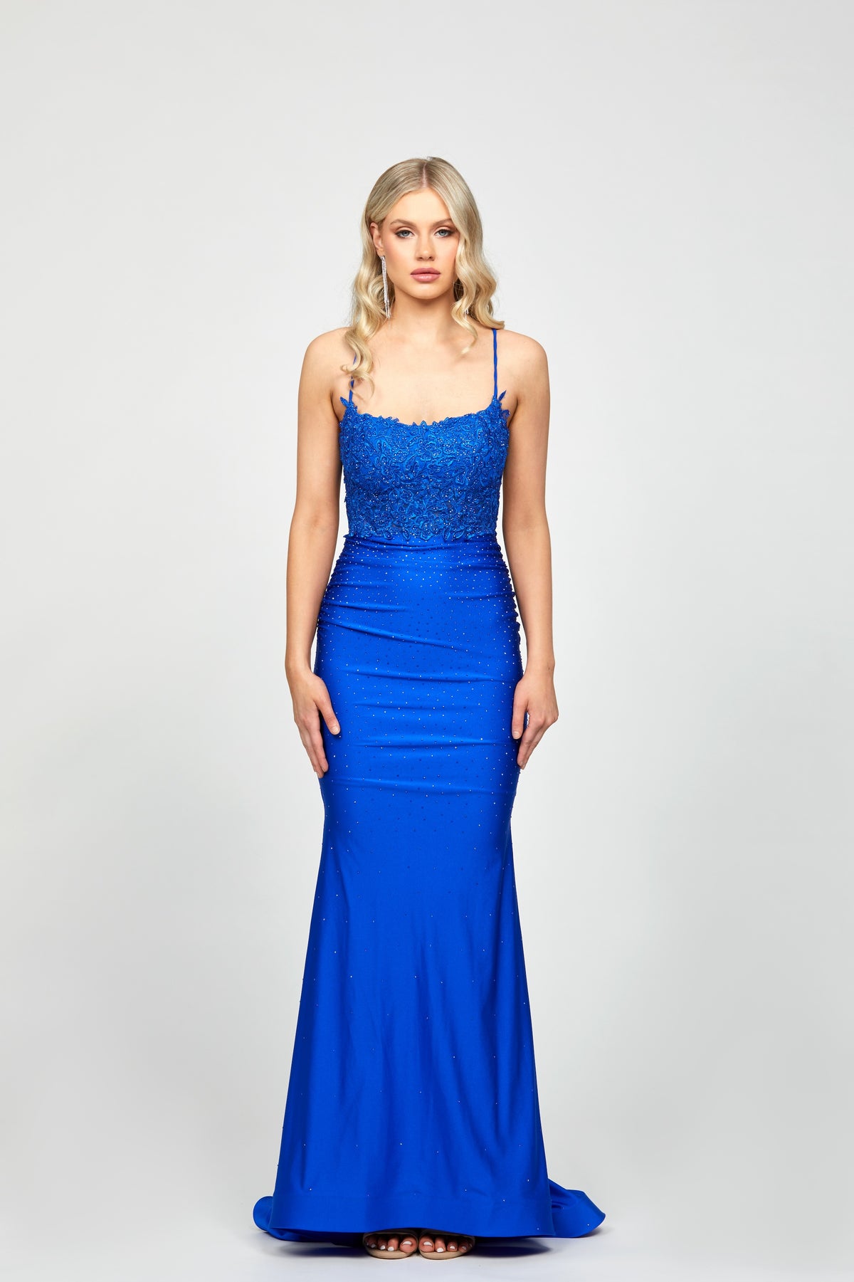 Emmeline Fitted Gown Cobalt Cobalt - Dress - Bariano