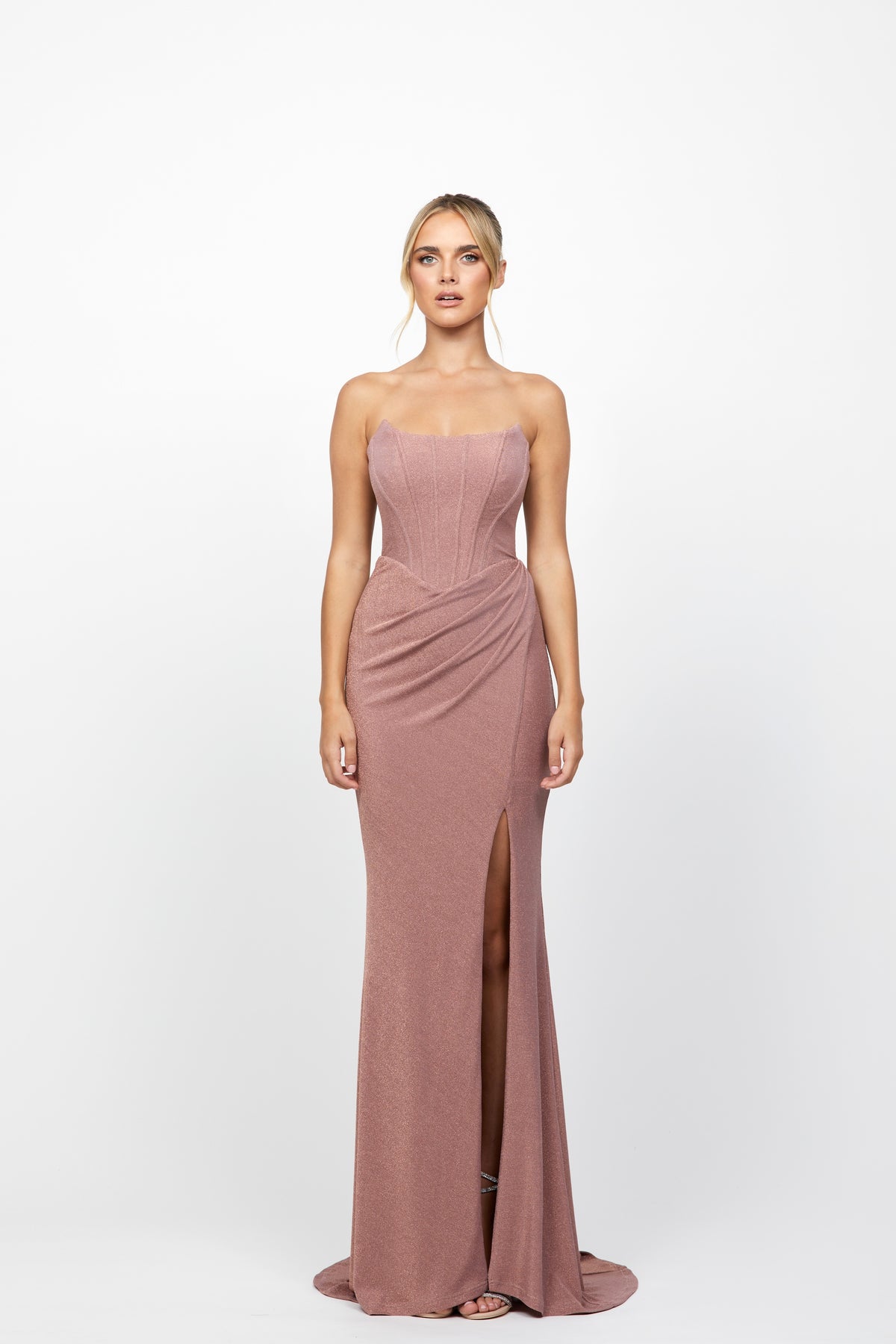 Airlea Strapless Maxi Dusty Blush - Dress - Bariano