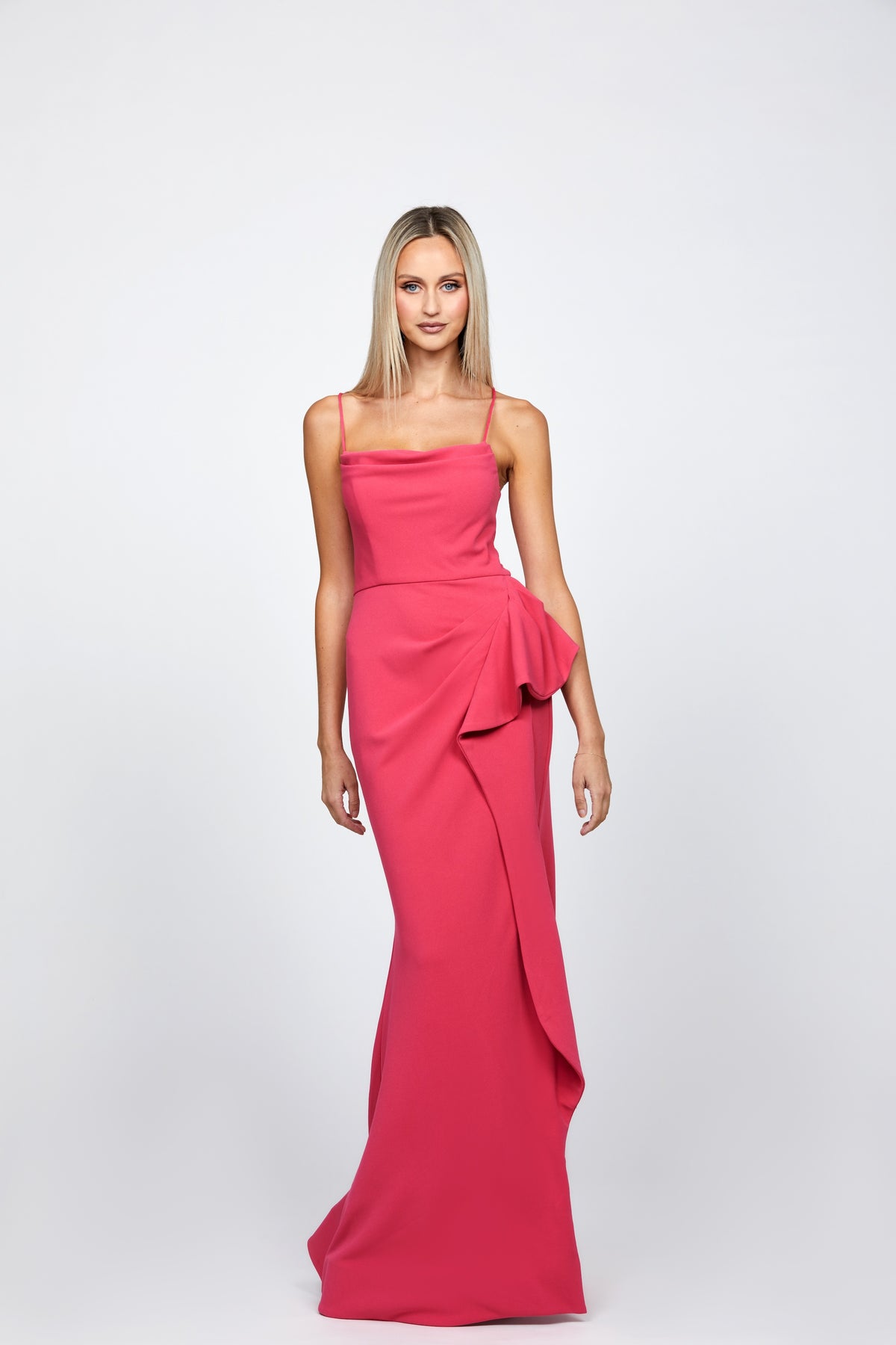 Dixie Strappy Back Gown Fuchsia - Dress - Bariano
