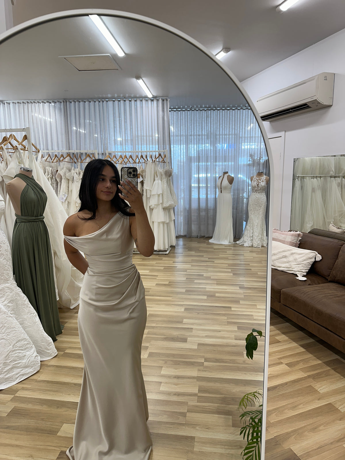 Eliya One Shoulder Drape Maxi - Dress - Bariano