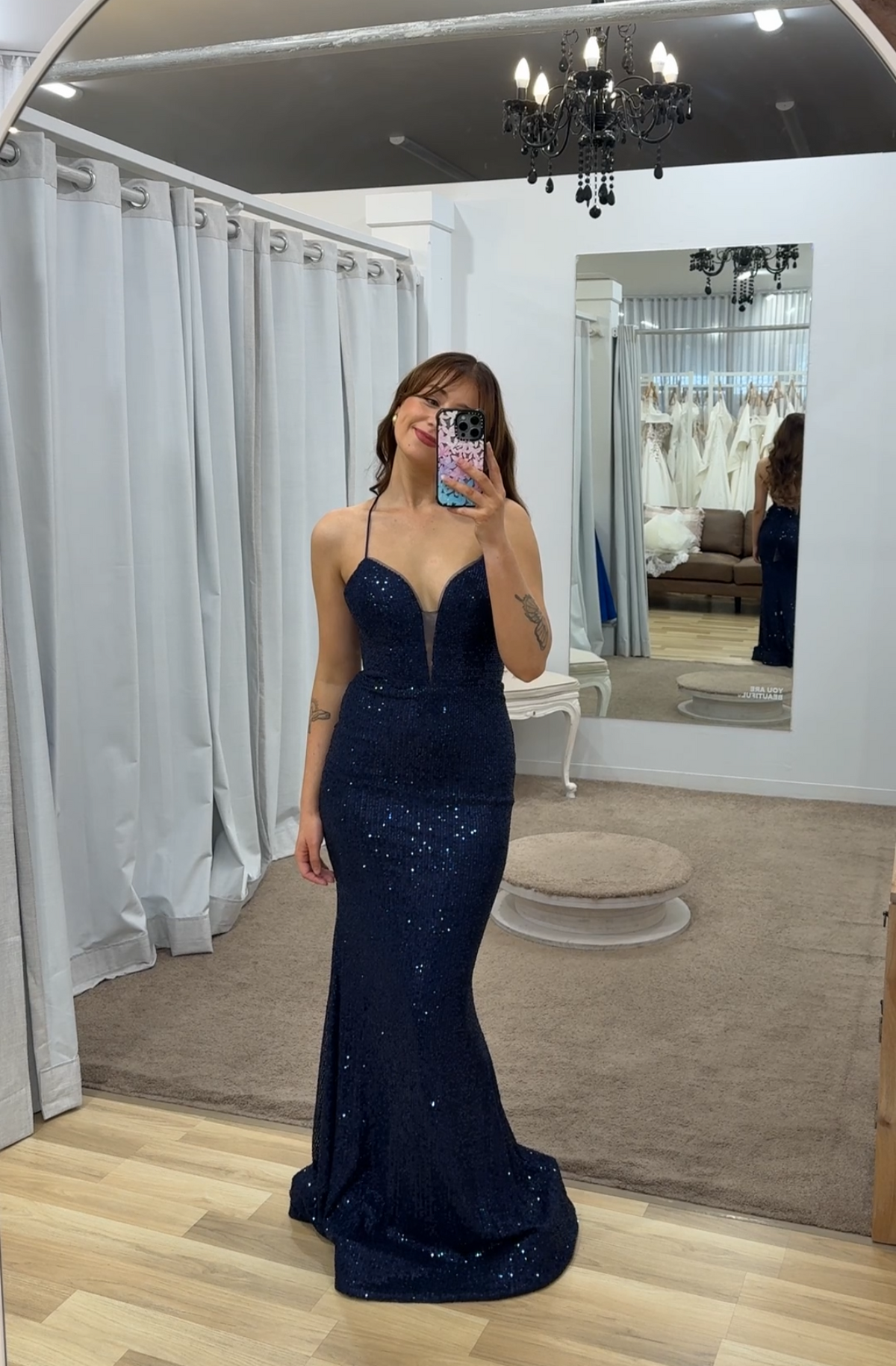 Kimberly Strappy Sequin Gown | Bariano | Honey Fawn Boutique Kimberly Strappy Sequin Gown | Bariano | Honey Fawn Boutique