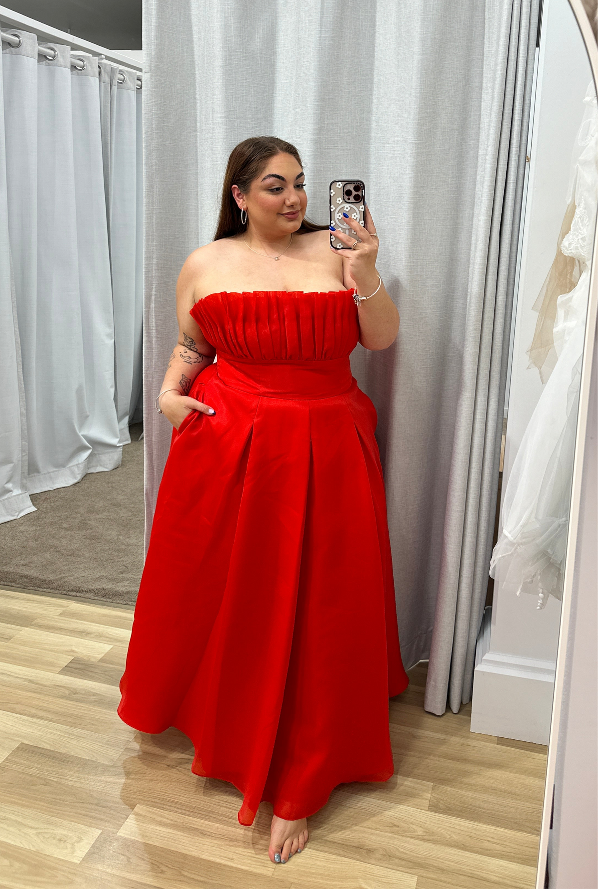 Itzi Ruffled Tea Length Midi - Dress - Bariano