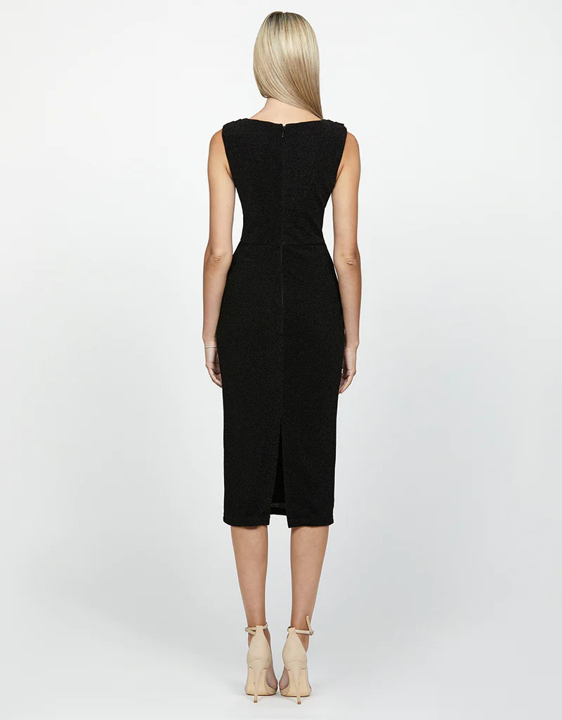 Calypso Cowled Boat Neck Midi - Dress - Bariano