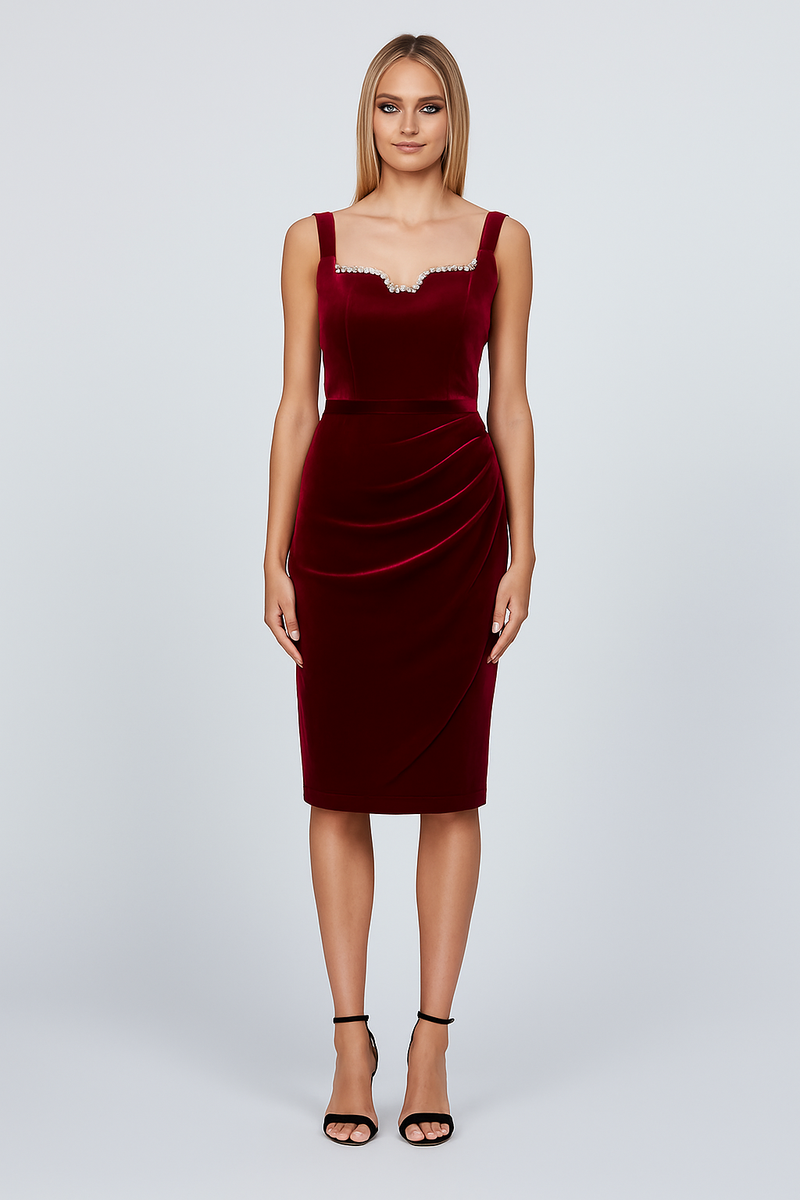 Elliah Strapped Diamante Midi - Dress - Bariano
