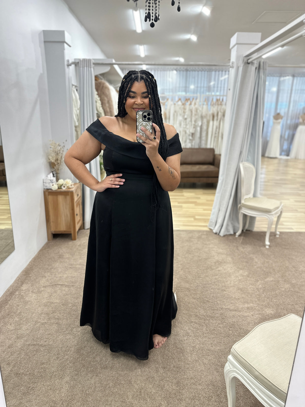 Eloisa Off Shoulder Ball Gown Black - Dress - Bariano