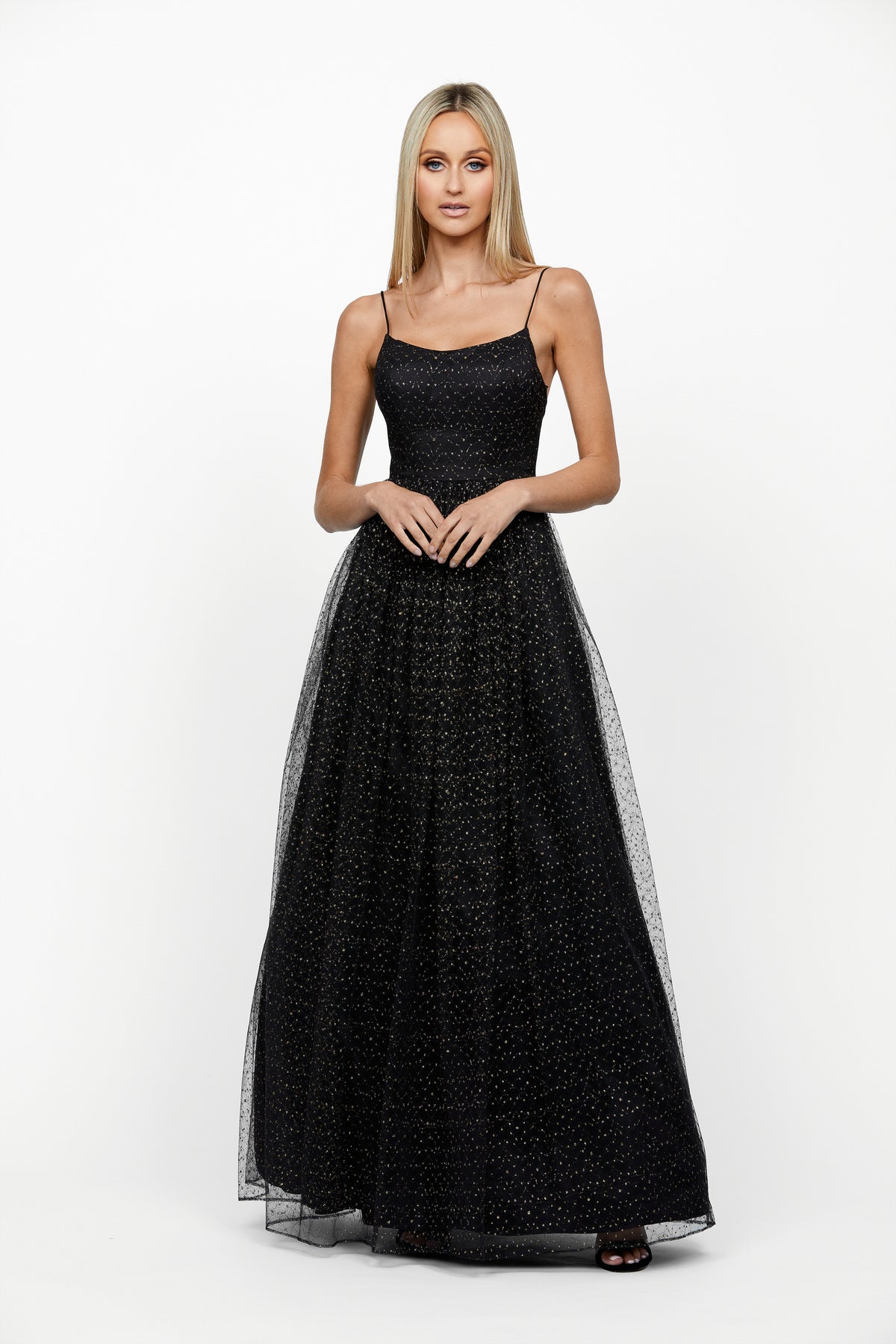 Sorrento Scoop Neck Ball Gown 16 Black - Dress - Bariano