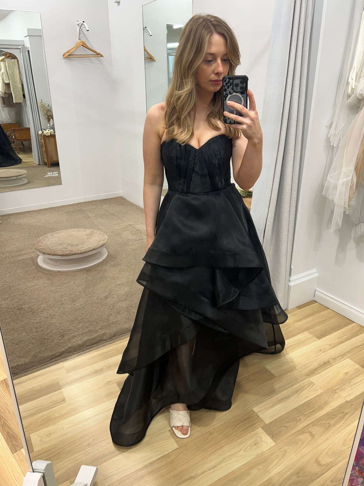 Adelaide Strapless Hi Lo Gown | Bariano | Honey Fawn Boutique Adelaide Strapless Hi Lo Gown | Bariano | Honey Fawn Boutique
