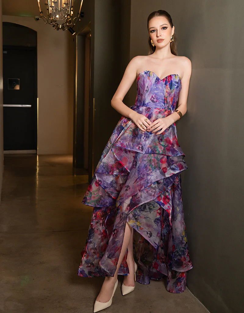 Adelaide Strapless Hi Lo Gown | Bariano | Honey Fawn Boutique Adelaide Strapless Hi Lo Gown | Bariano | Honey Fawn Boutique
