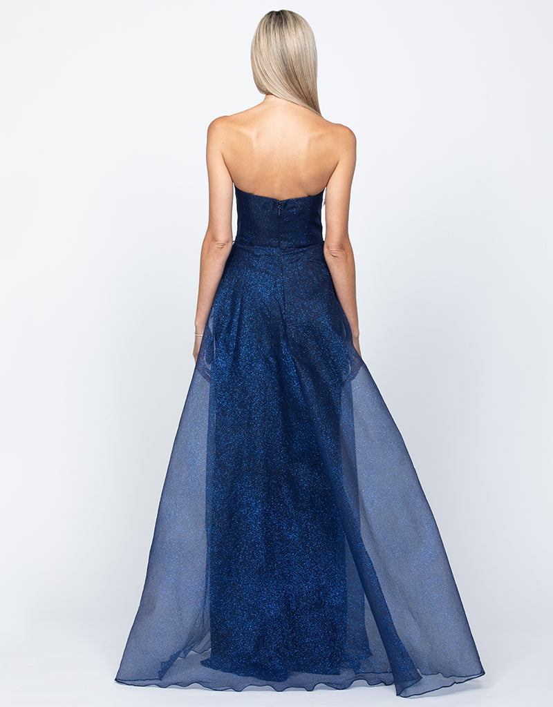 sachin and babi light blue dress Megan Origami Gown | Bariano
