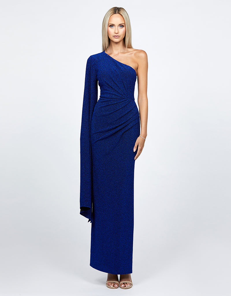 Marcell One Shoulder Maxi 10 Cobalt - Dress - Bariano