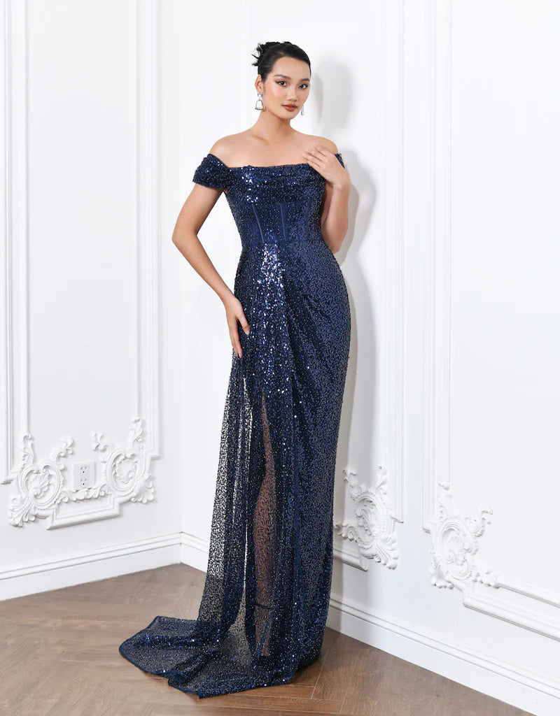 Ethel Cowl Neck Gown - Dress - Bariano