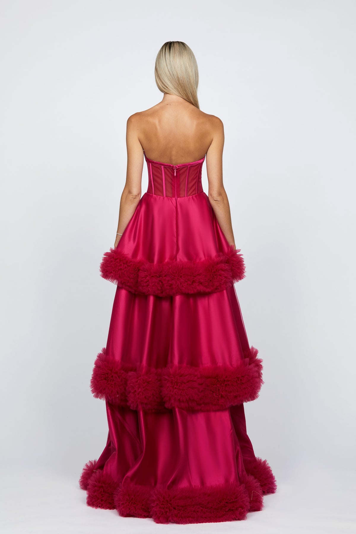 Mulligan Strapless Tiered Ball Gown - Dress - Bariano