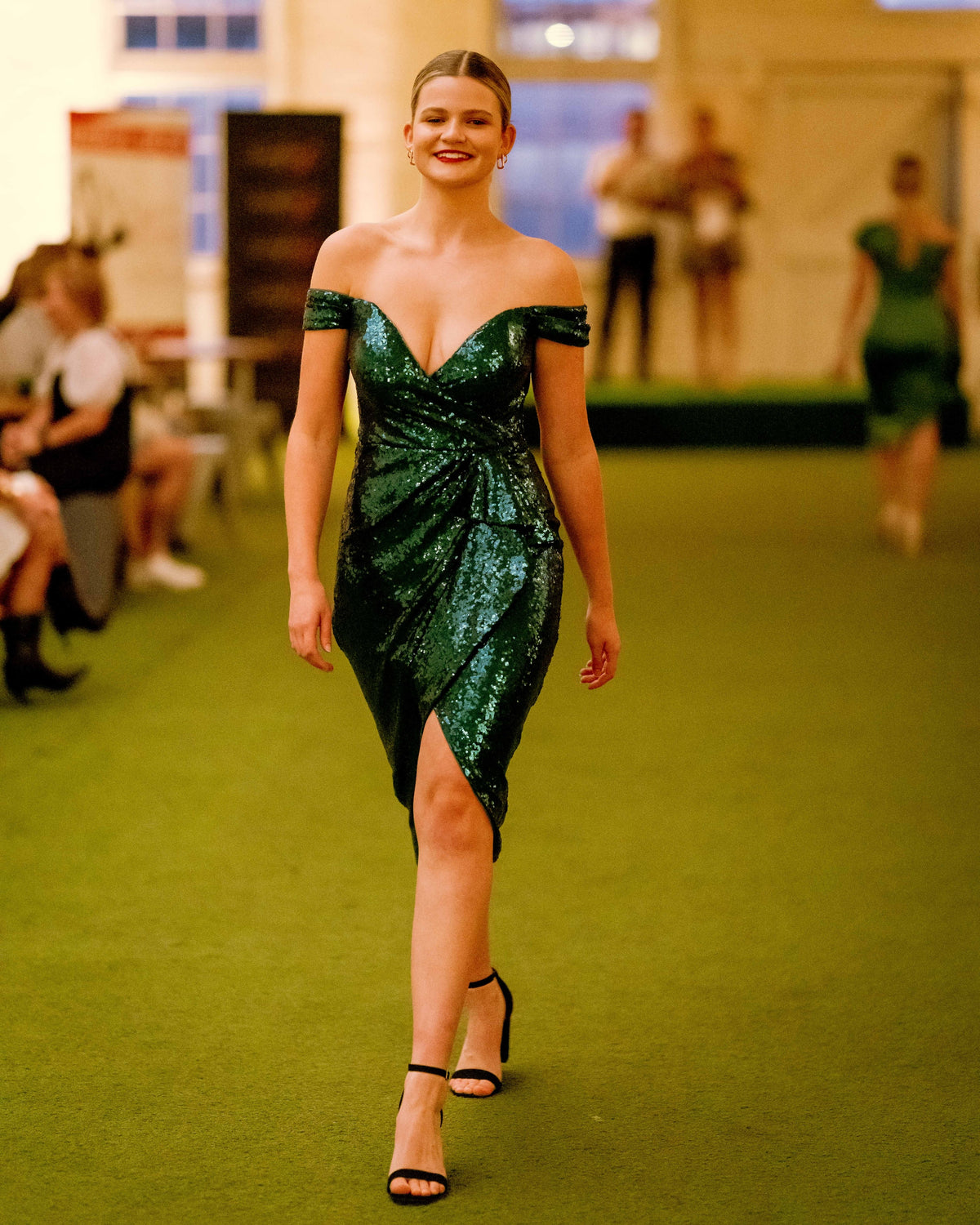 Joslyn Off Shoulder Ruffle Midi - Dress - Bariano