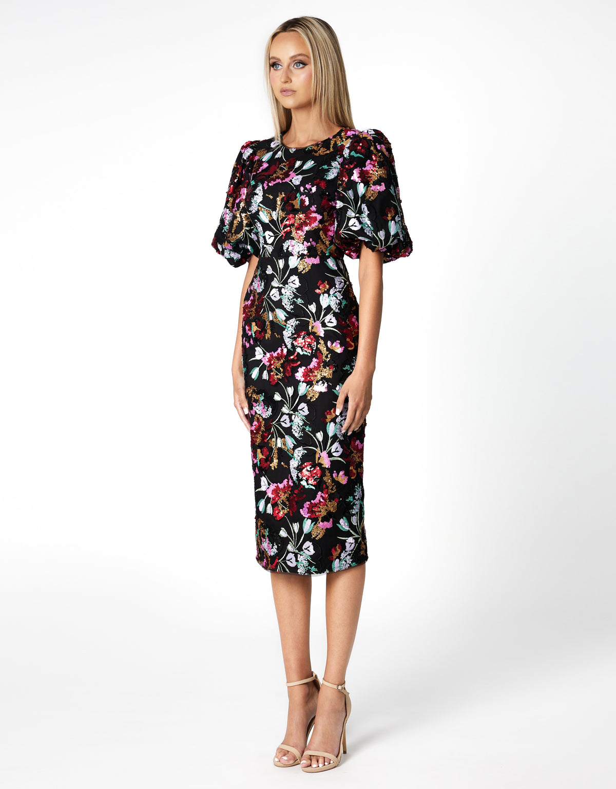 Renata Balloon Sleeve Midi - Dress - Bariano