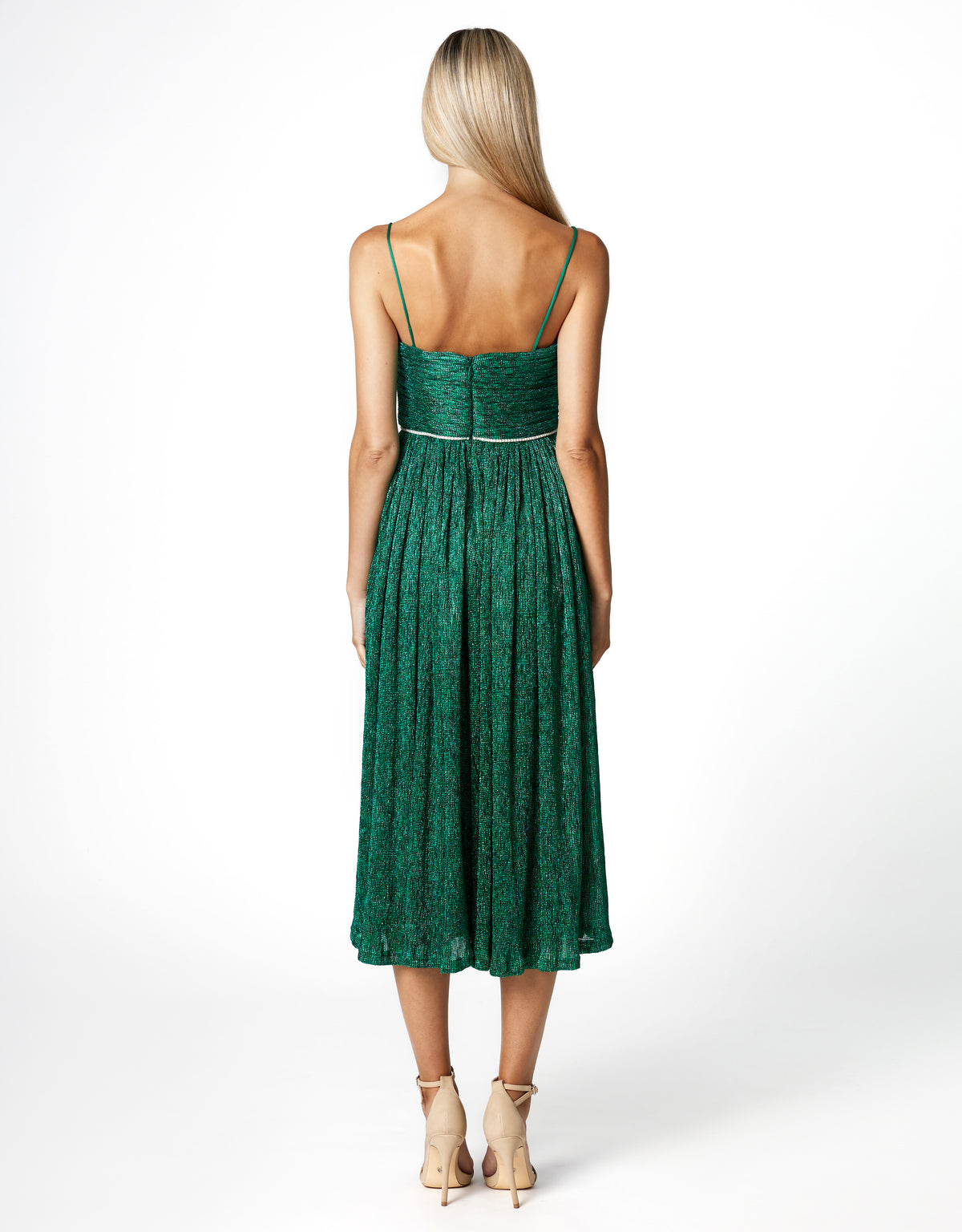 Shayla Metallic Diamanté Midi - Dress - Bariano