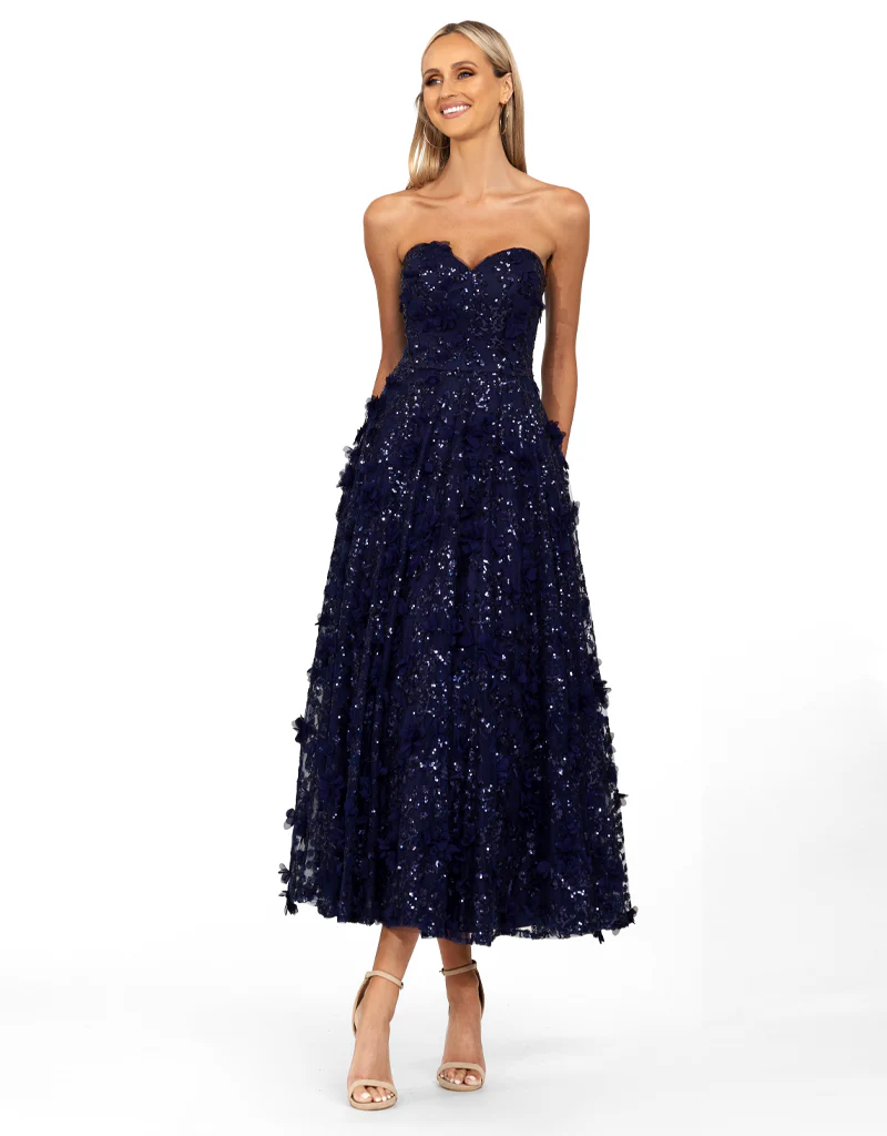 Adela Sweetheart Petal Midi - Dress - Bariano