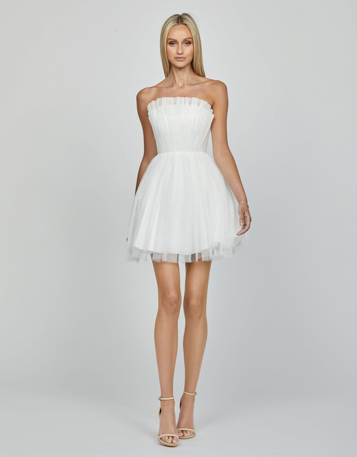 Alondra Strapless Mini White - Dress - Bariano