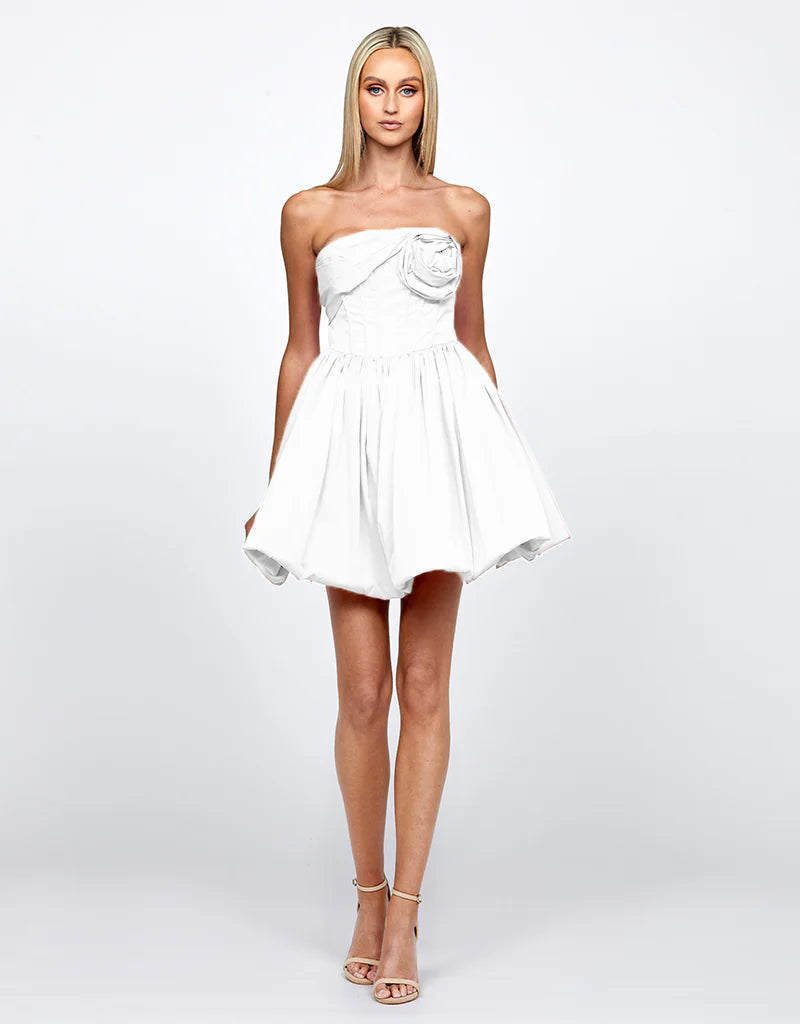 Halle Rose Strapless Mini White - Dress - Bariano