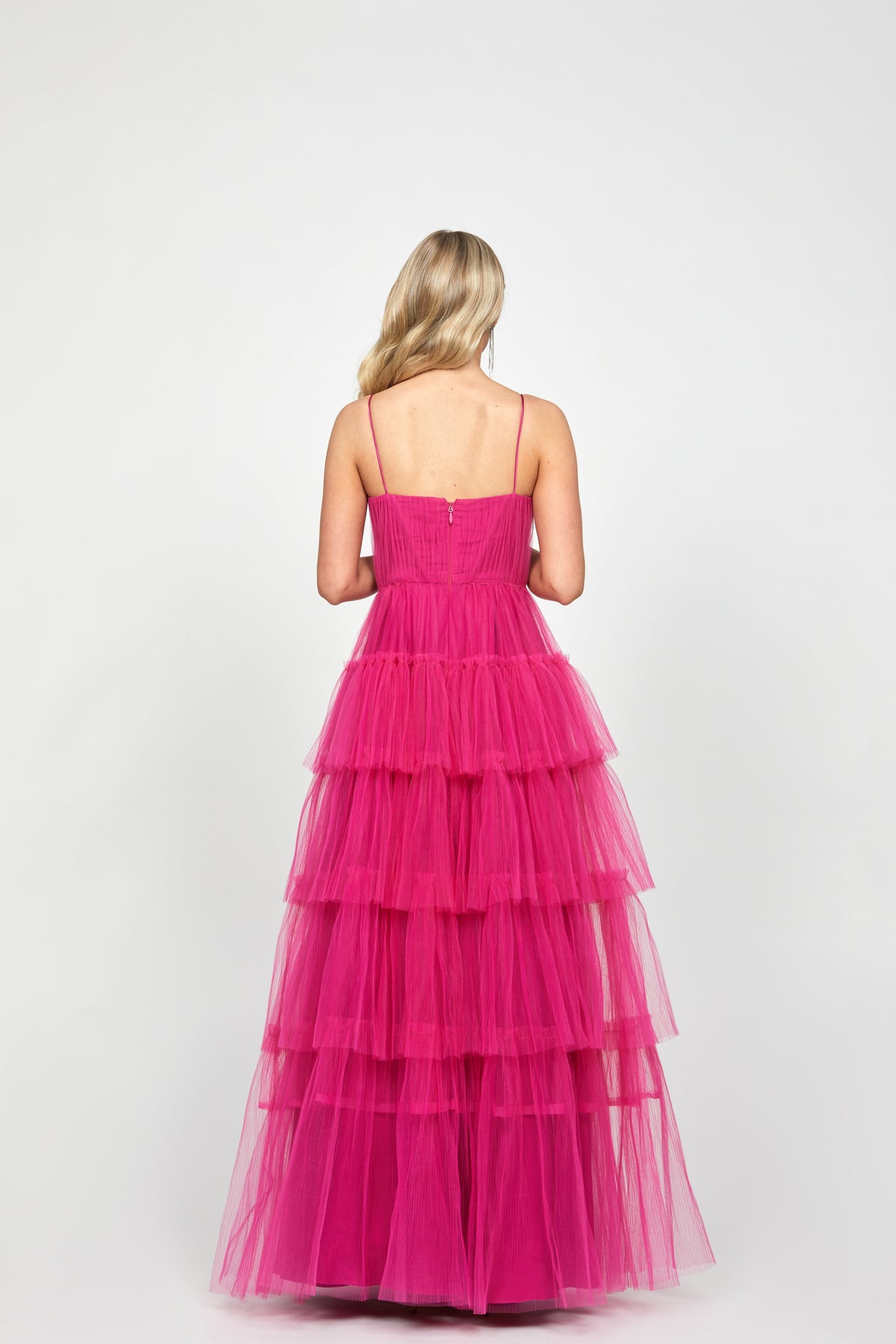 Kiana Pleated Tiered Ball Gown - Dress - Bariano