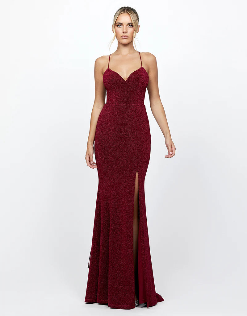 Ellen Strappy Back Maxi Deep Red - Dress - Bariano