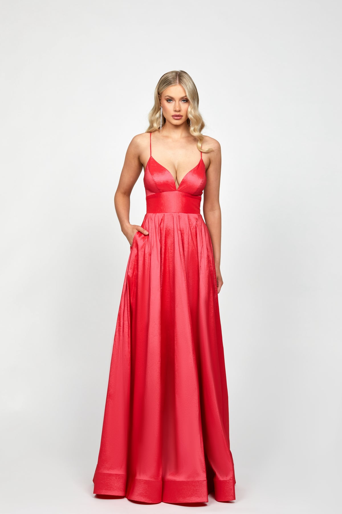 Lola Strappy Back Gown Lipstick - Dress - Bariano