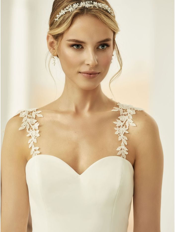 Thick Floral Lace Bridal Strap - Accessory - Bianco Evento
