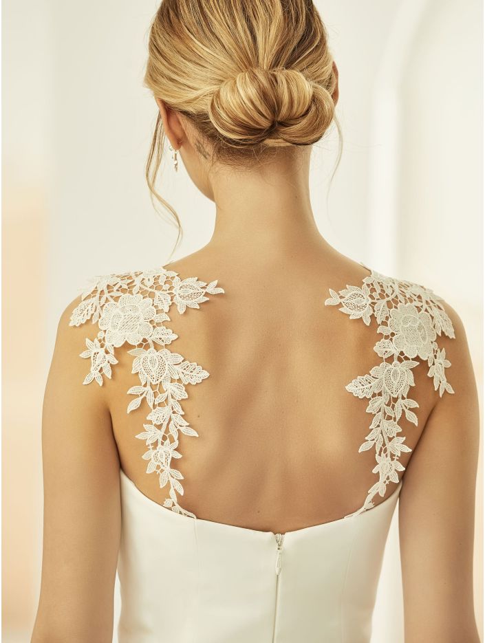 Thick Floral Lace Bridal Strap - Accessory - Bianco Evento