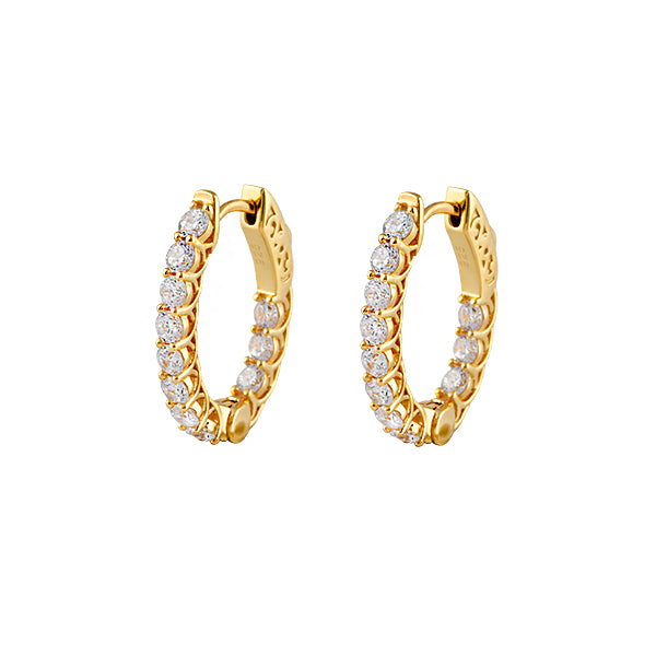Halo Earring Small Gold - Jewellery - Bianc