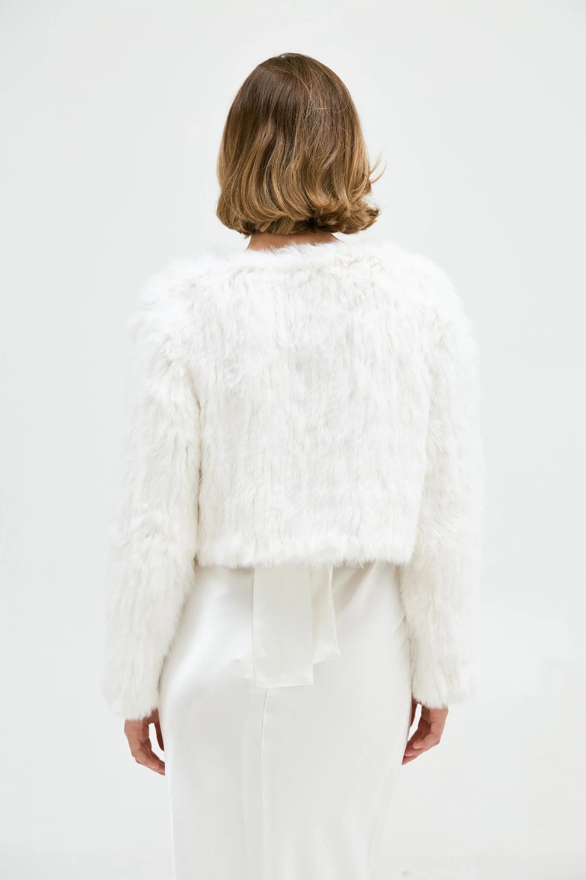 Lola Crop Jacket White - Accessory - Bubish