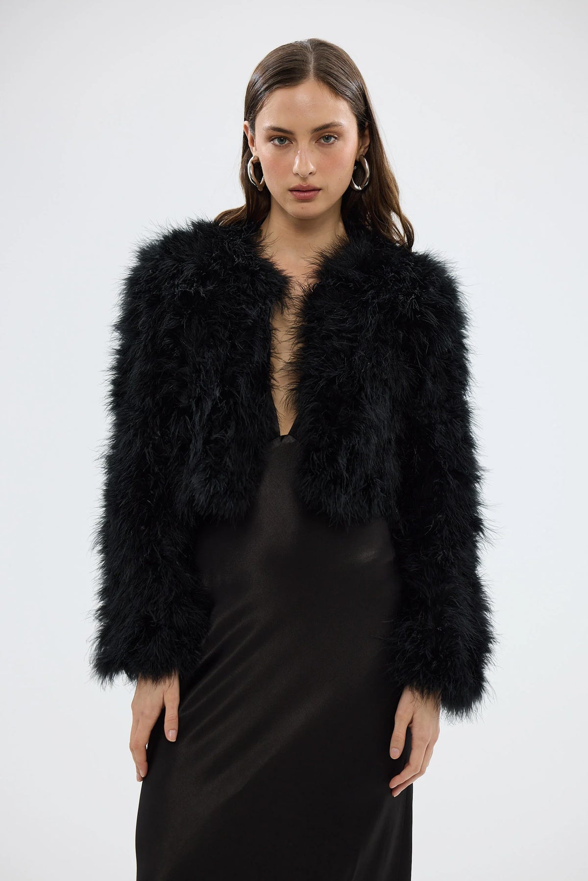 Manhattan Crop Jacket Black