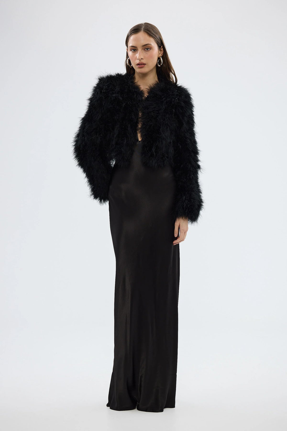 Manhattan Crop Jacket Black