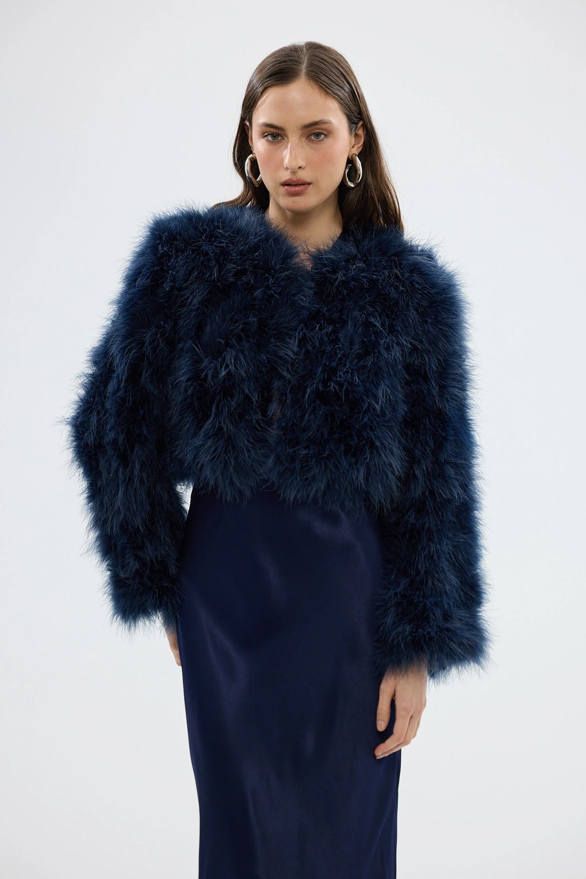Manhattan Crop Jacket Navy