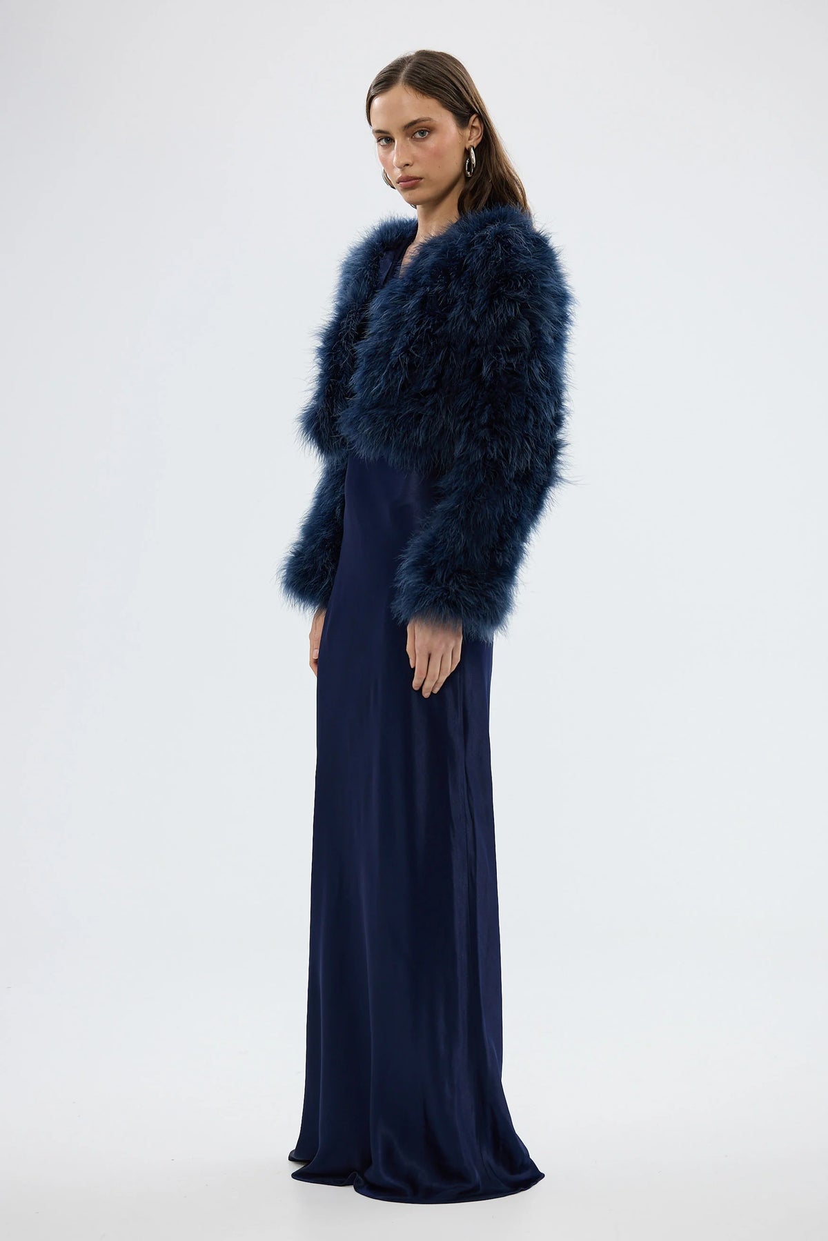 Manhattan Crop Jacket Navy