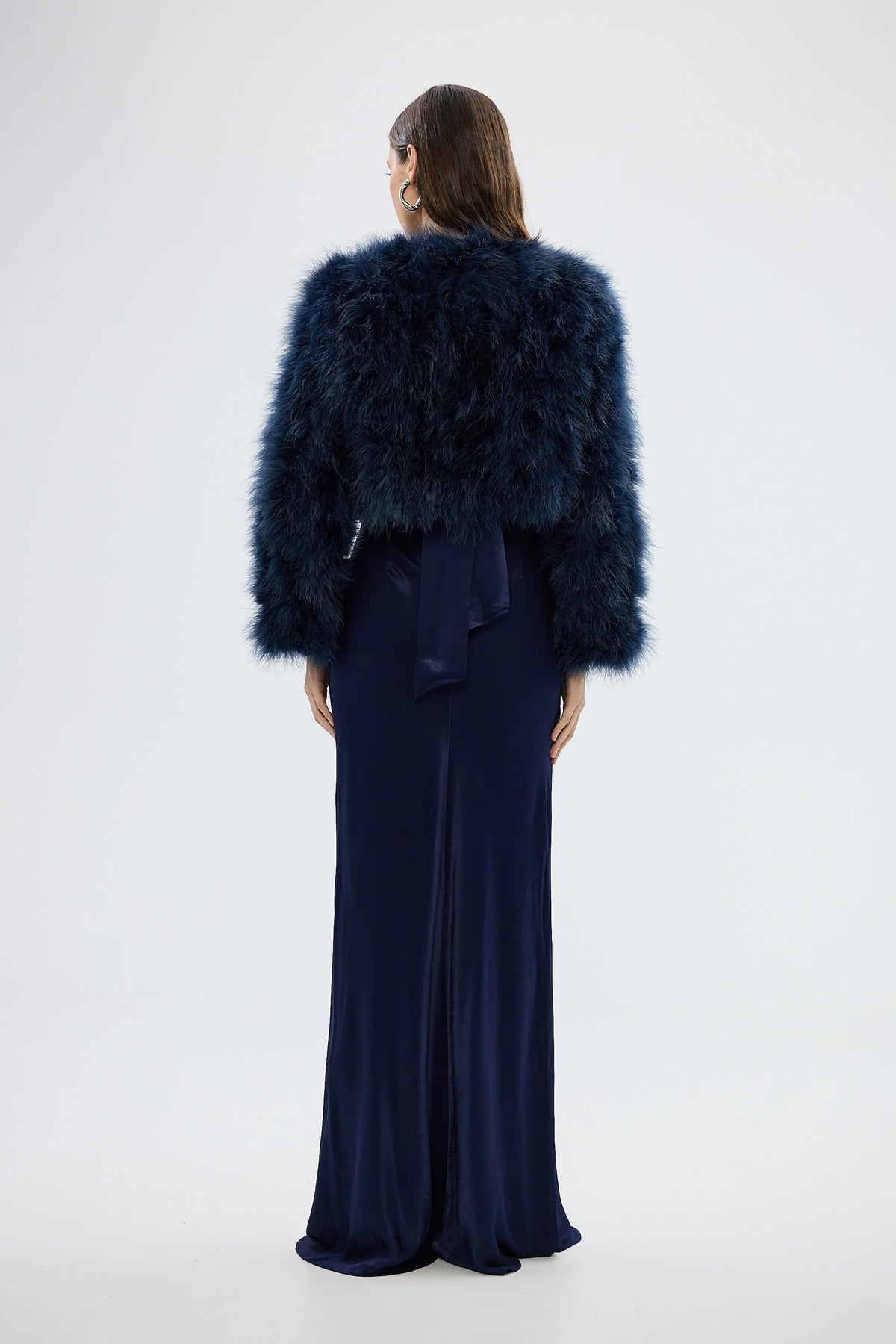 Manhattan Crop Jacket Navy