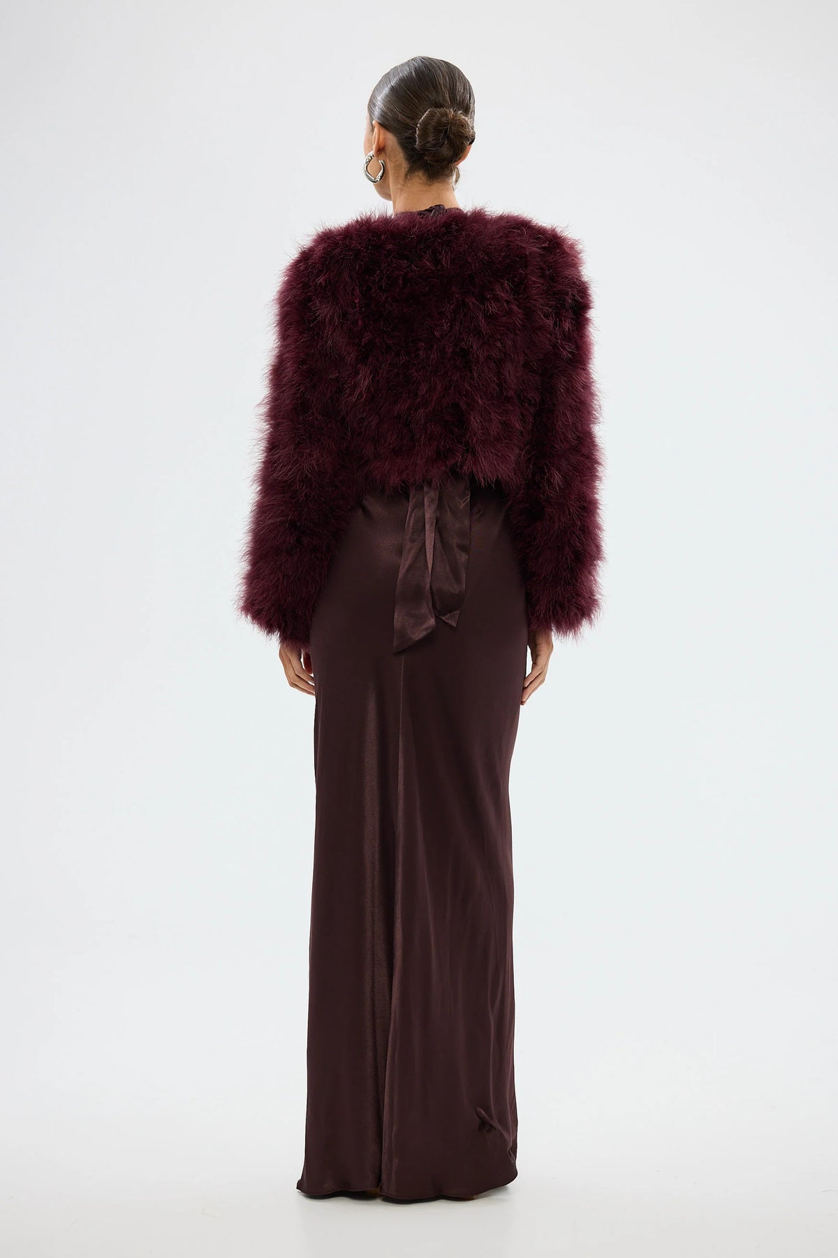 Manhattan Crop Jacket Wine