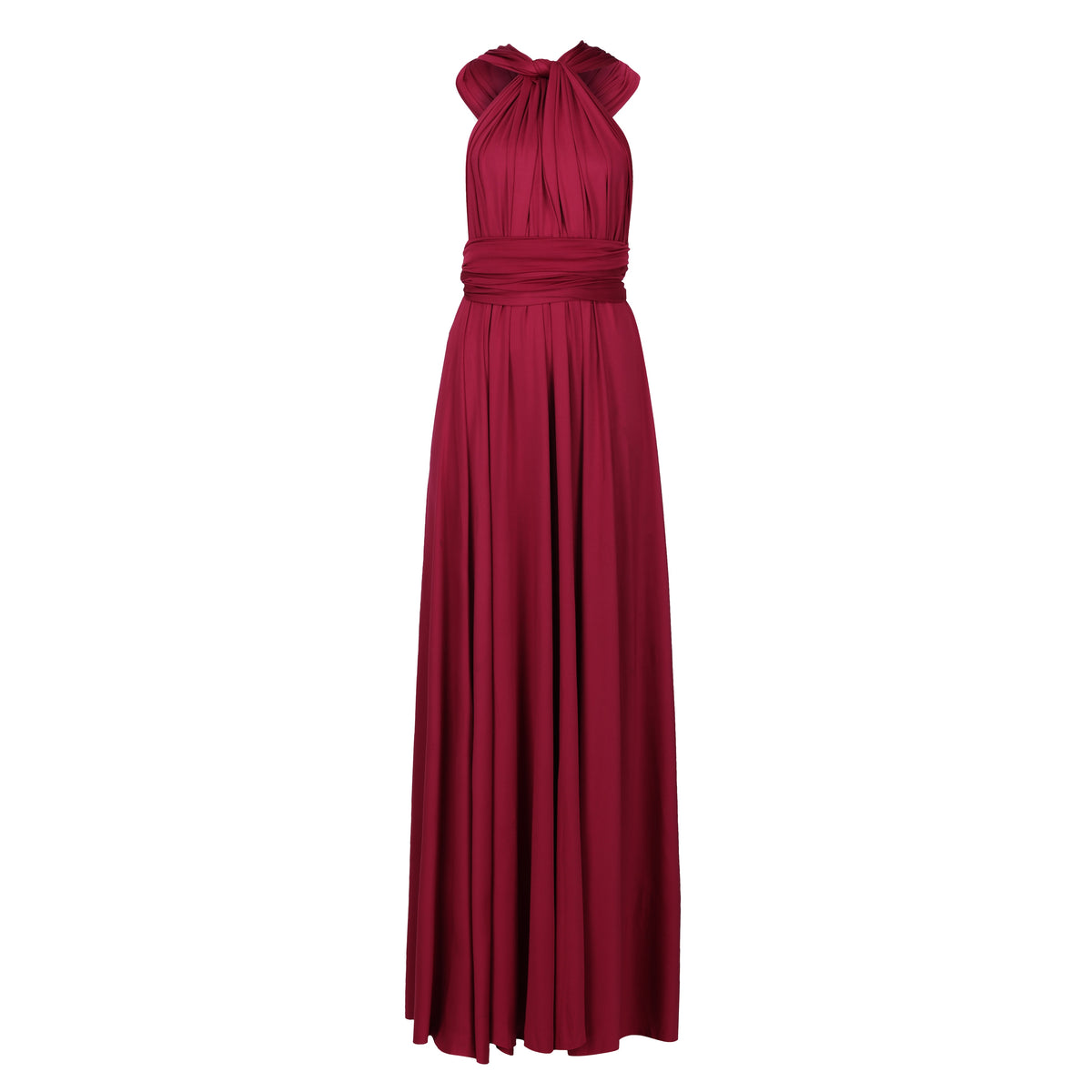 Jersey Wrap with 3/4 Sleeve BURGUNDY - Dress - Jacqueline Louise