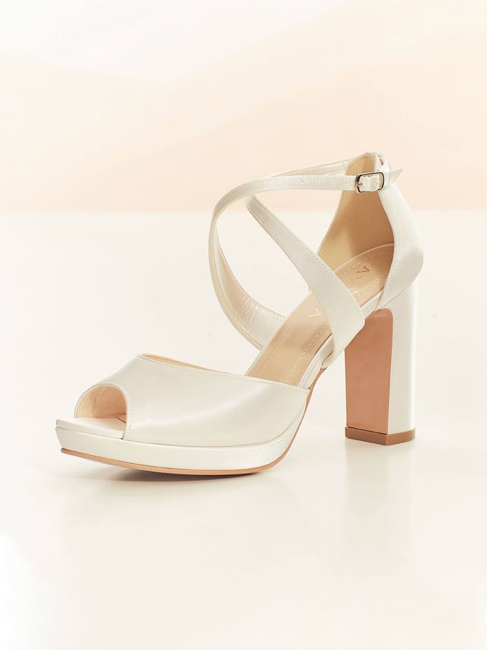 Cindy Satin Bridal Heels