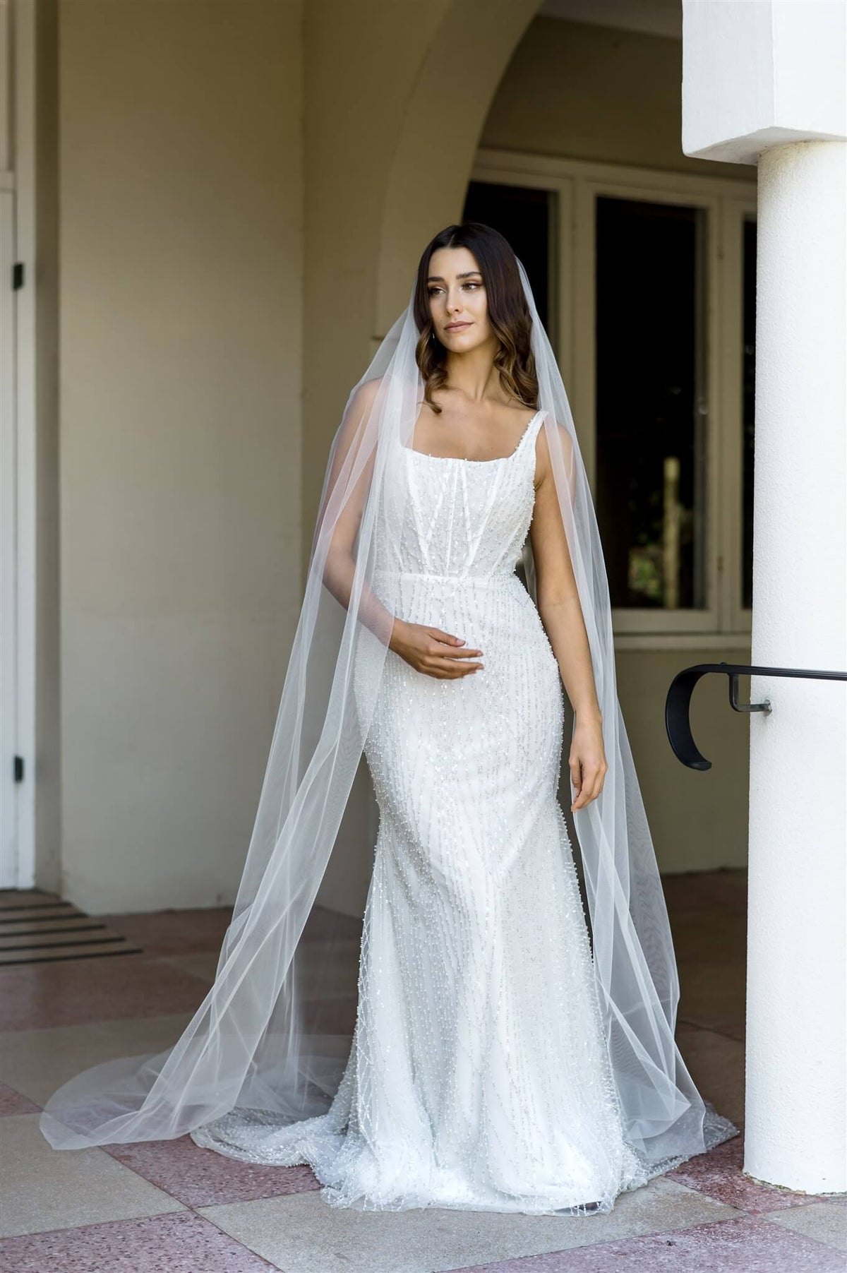 Raw Edge Veil 98 inch Ivory - Accessory - Dreamtime