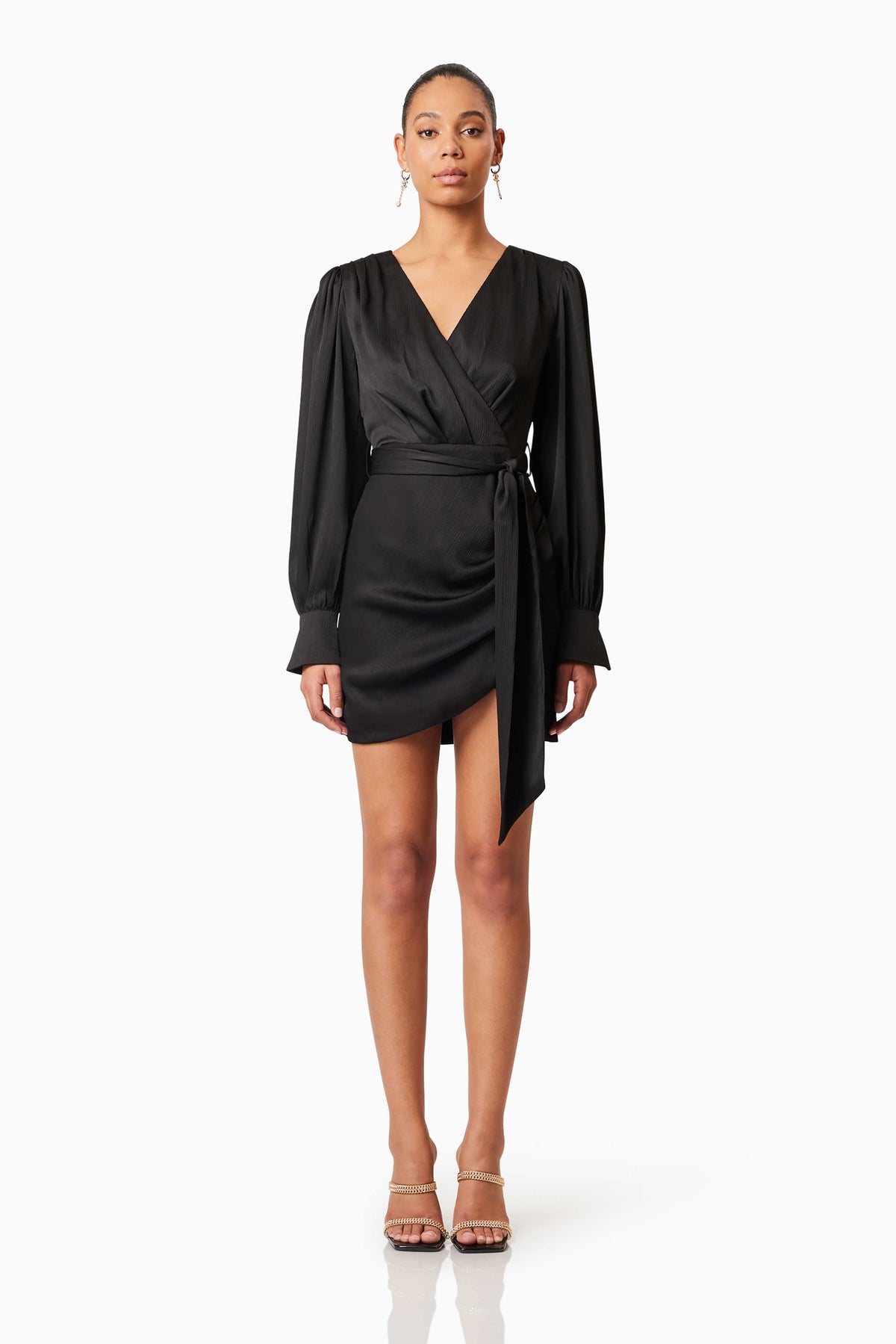 Myra Long Sleeve Dress Black - Dress - Elliatt