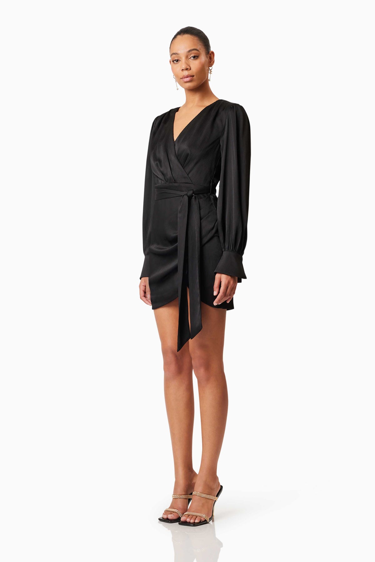 Myra Long Sleeve Dress Black - Dress - Elliatt