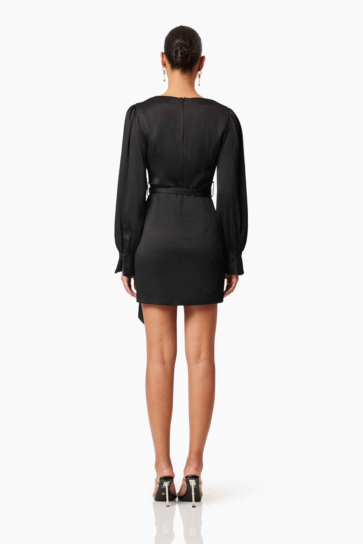 Myra Long Sleeve Dress Black - Dress - Elliatt