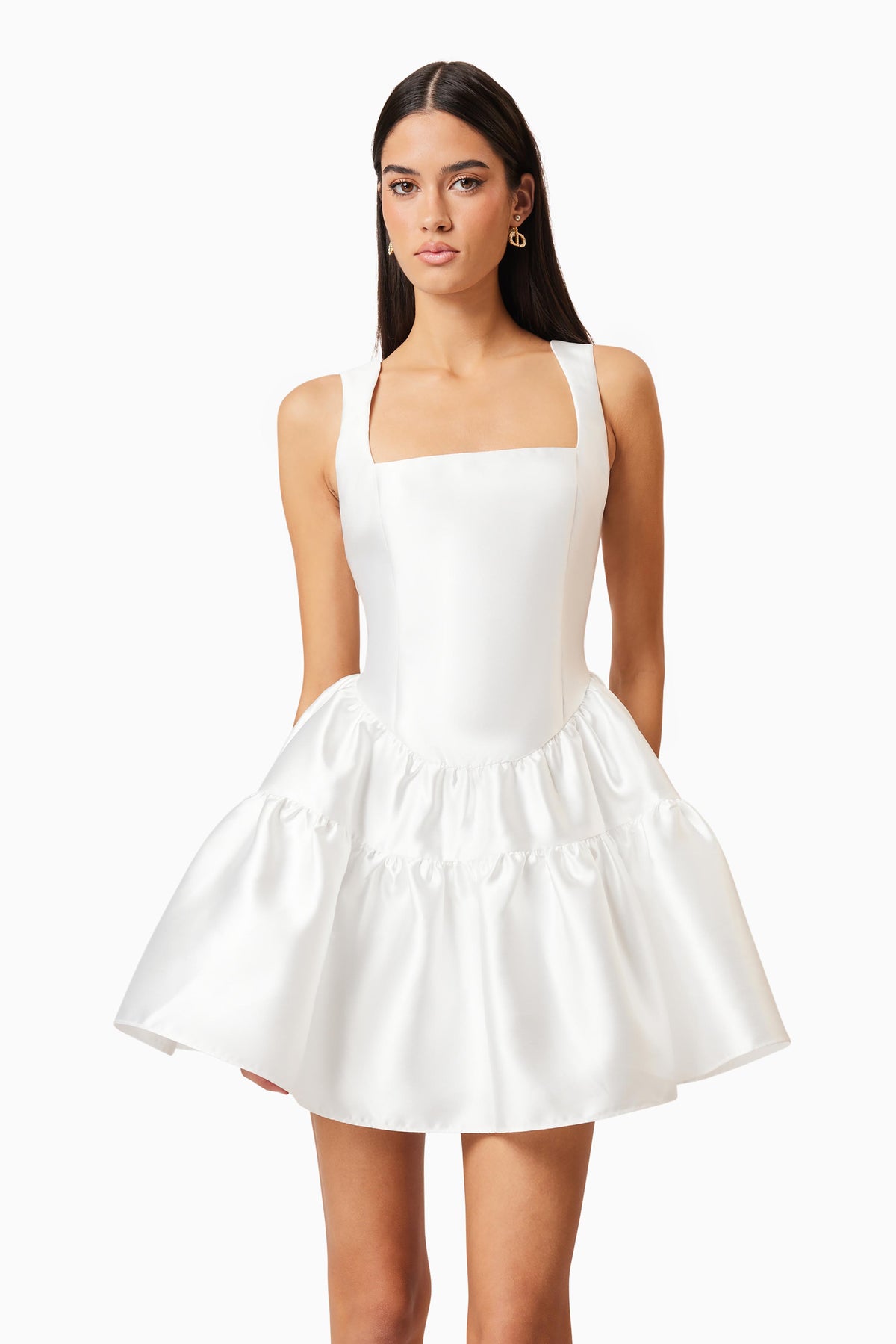 Oleander Bubble Mini Dress Ivory - Dress - Elliatt