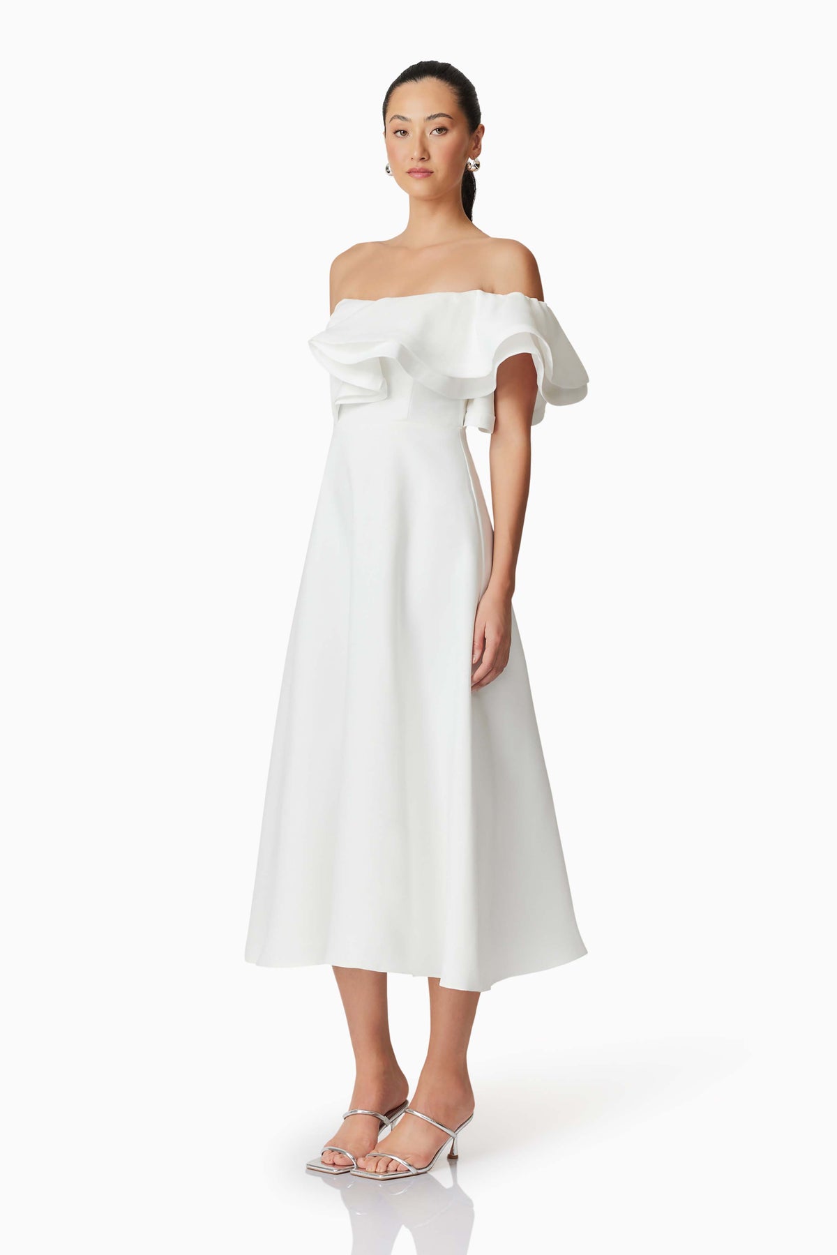 Celia Midi Dress Ivory Ivory - Dress - Elliatt