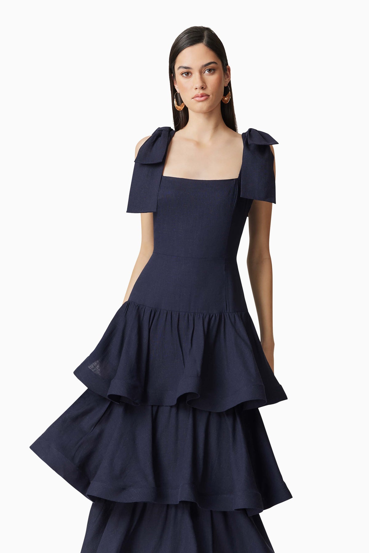 Kara Tiered Maxi Dress Navy - Dress - Elliatt