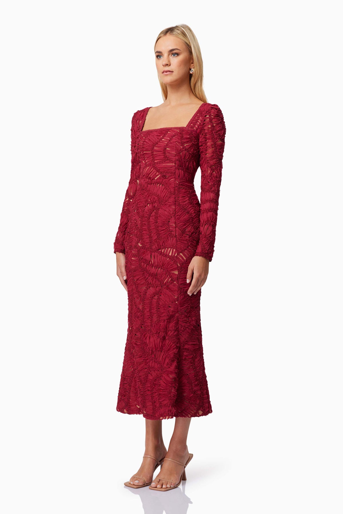 Addison Midi Long Sleeve Dress - Dress - Elliatt