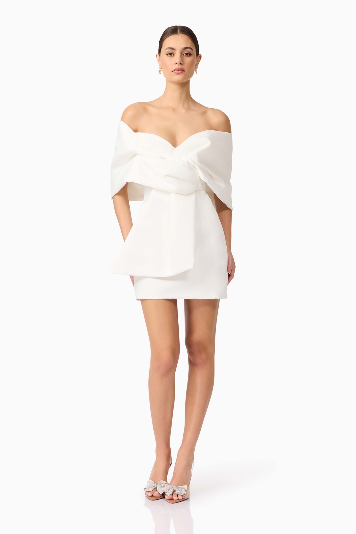 Dandelione Off the Shoulder Mini Dress Ivory - Dress - Elliatt