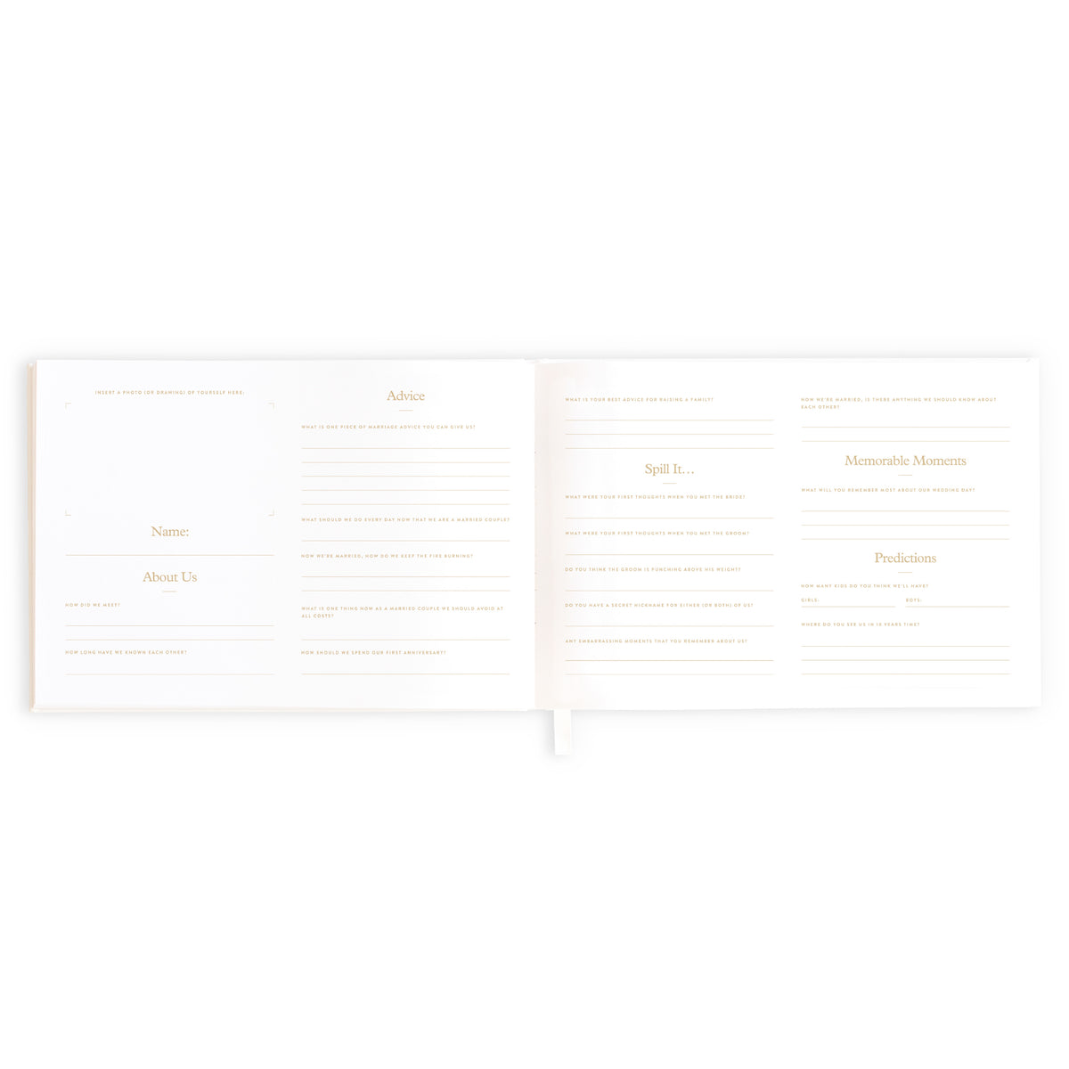 Forever And Always Prompted Guest Book Boxed - Giftware - Fox and Fallow