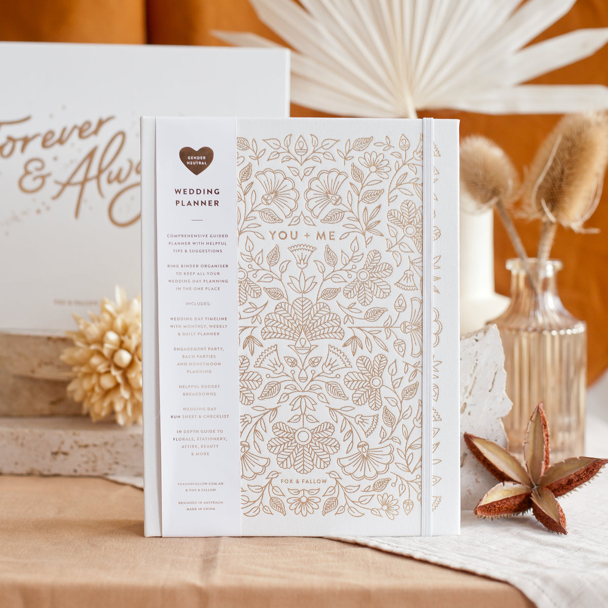 You + Me Wedding Planner Hard Cover Ivory - Giftware - Fox and Fallow