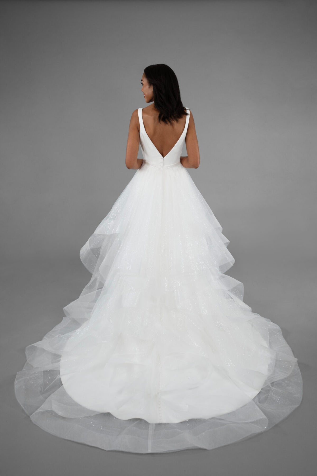 Paula Glitter Tulle Handkerchief Overskirt - Accessory - Grace and Goddess