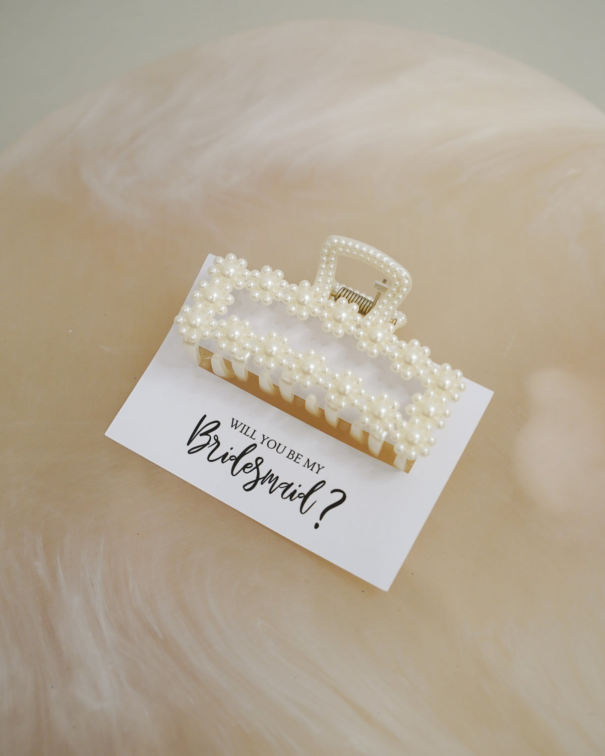 Bridesmaid Proposal Gift Claw Clip Rectangle - Giftware - Honey Fawn Boutique